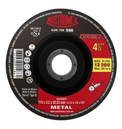 Disco Austromex 566 de Corte de Asbesto de 4 12 X 18 X 78 A24q4bfp