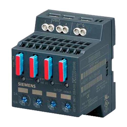 MODULO DE DIAGNOSTICO SIEMENS 6EP19612BA00 DE 4 CANALES ENTRADA: DC 24 V40 A SALIDA: DC 24 V4X 10 A UMBRAL AJUSTABLE 210 A