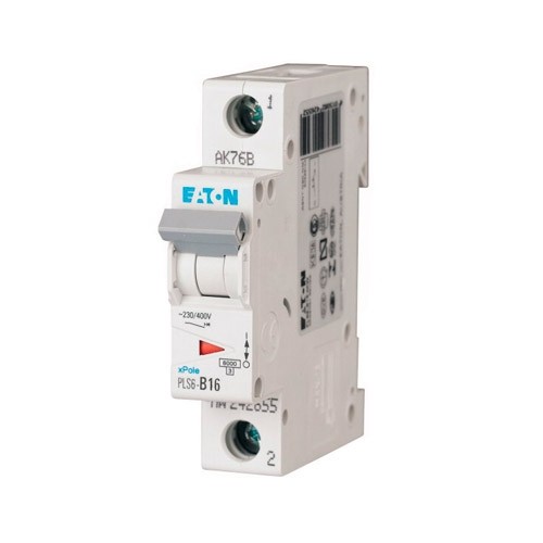 INTERRUPTOR EATON PLS6C16MW MAGNETOTERMICO 1 POLO CURVA C 16 A