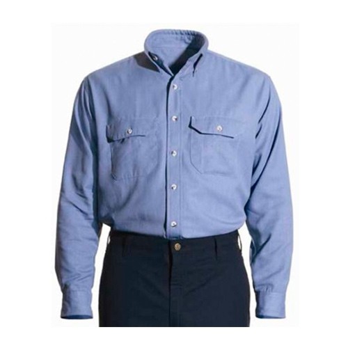 CAMISA DUPONT PROTERA PARA PROTECCION CONTRA ARCO ELECTRICO 6.5 ONZAS AZUL MEDIO T-M