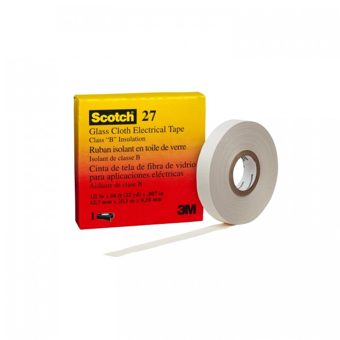 Cinta 3m 80012020352 27 de Fibra de Vidrio Blanco CAdhesivo Termoendurecible de Goma de 12 In X 66 Ft PMantenimiento El¿Rico
