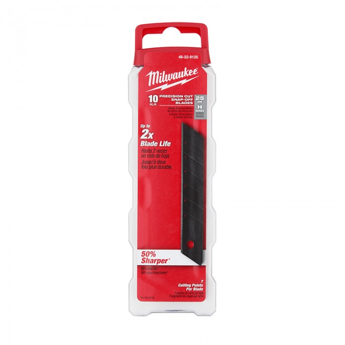 HOJA MILWAUKEE 48229125 DE NAVAJA DE REPUESTO DE 25MM CON 10 PIEZAS