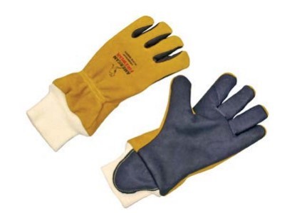 GUANTE PARA BOMBERO HONEYWELL FIREMATE DE PIEL DE ALCE DORADO Y PALMA DE CANGURO T-M
