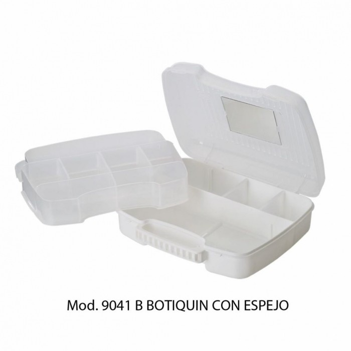 BOTIQUIN SABLON 9041B C ESPEJO BLANCO  TRANSPARENTE
