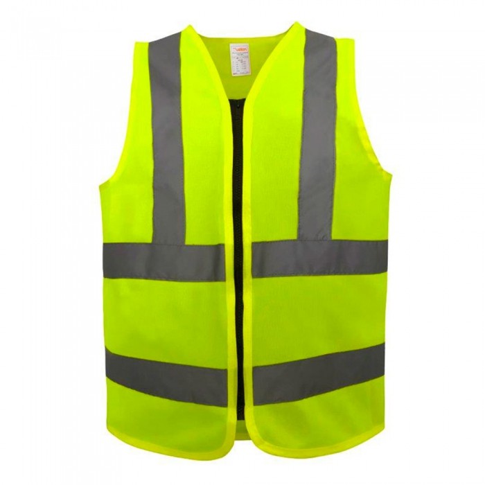Chaleco Vallen HiVis Tipo Brigadista Amarillo Cruz Posterior SBolsas TXl