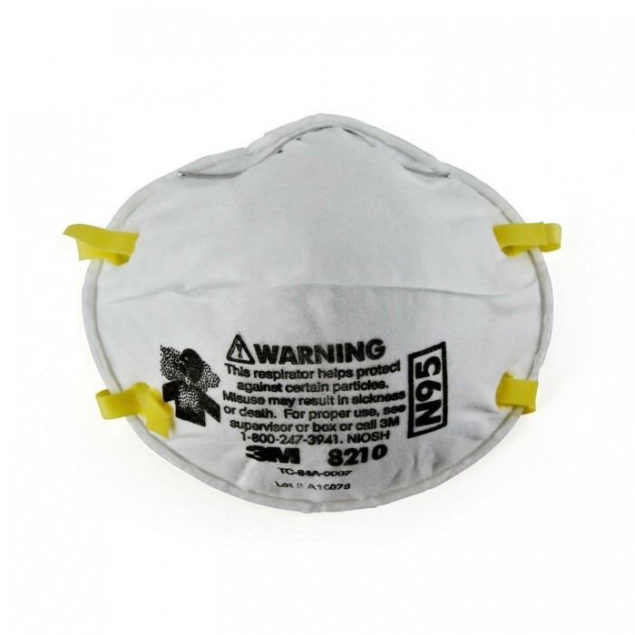 Respirador 3m 8210 N95 Desechable Blanco PPolvos y Particulas sin Aceite