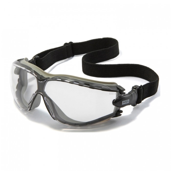 GOGGLE MSA COOPER ARMAZON GRIS MICA CLARA ANTIEMPAÑANTE CBANDA ELASTICA Y PATILLAS